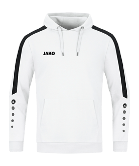 JAKO Power Hoody Kids Weiss Schwarz F000 - weiss