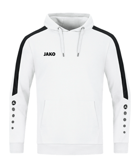 JAKO Power Hoody Kids Weiss Schwarz F000