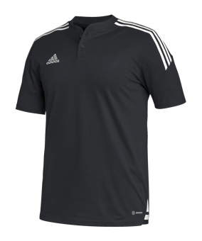 adidas Condivo 22 Poloshirt Schwarz Weiss - schwarz