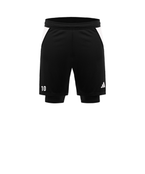 adidas Tiro 24 2in1 Short Schwarz Weiss