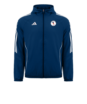 Veste coupe-vent adidas Tiro 24 bleue blanche 
