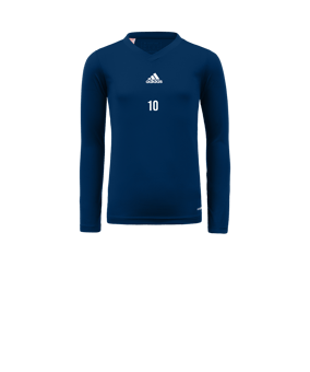 adidas Team Base Top langarm Kids Blau