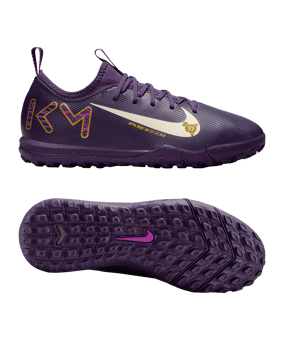 Nike Jr Air Zoom Mercurial Vapor XVI Academy TF Kylian Mbappe Signature Kids Lila F500 - lila