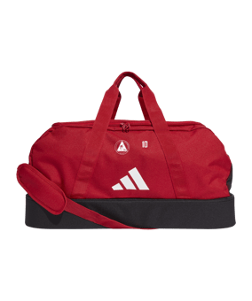 adidas Tiro League Duffel Bag Gr. M Rot Weiss