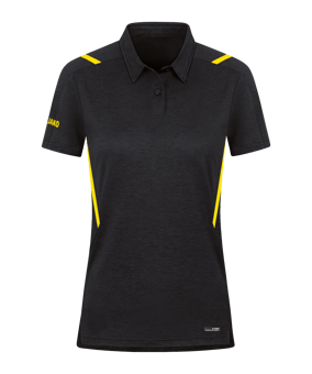 JAKO Challenge Polo Damen Gelb F505 - schwarz