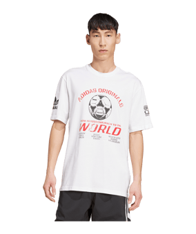 adidas Originals 90s Football Graphic Tee White - weiss