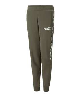 PUMA Ess Camo Jogginghose Kids Grün F073 - gruen