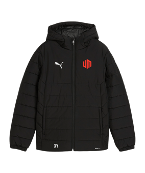 PUMA teamAdditions Padded Kapuzenjacke Kids Schwarz F03
