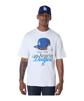New Era MLB Los Angeles Dodgers Script Graphic T-Shirt Weiß - weiss
