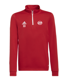 adidas Entrada 22 HalfZip Sweatshirt Kids Rot
