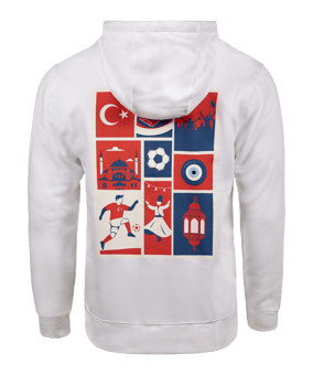 Nike TFF Turquie Collage Sweatshirt à capuche Blanc Ctffib1222collageweiss - blanc