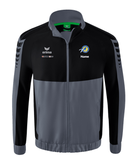 Erima Six Wings Präsentationsjacke Grau Schwarz
