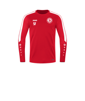 JAKO Power Sweatshirt Kids Rot Weiss F100