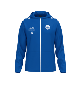 JAKO One Kapuzenjacke Blau F400