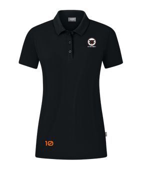 JAKO Organic Stretch Polo Shirt Damen Schwarz F800
