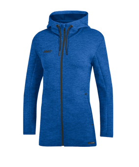 JAKO Premium Basic Kapuzenjacke Damen Blau F04 - blau