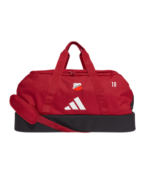 adidas Tiro League Duffel Bag Gr. M Rot Weiss