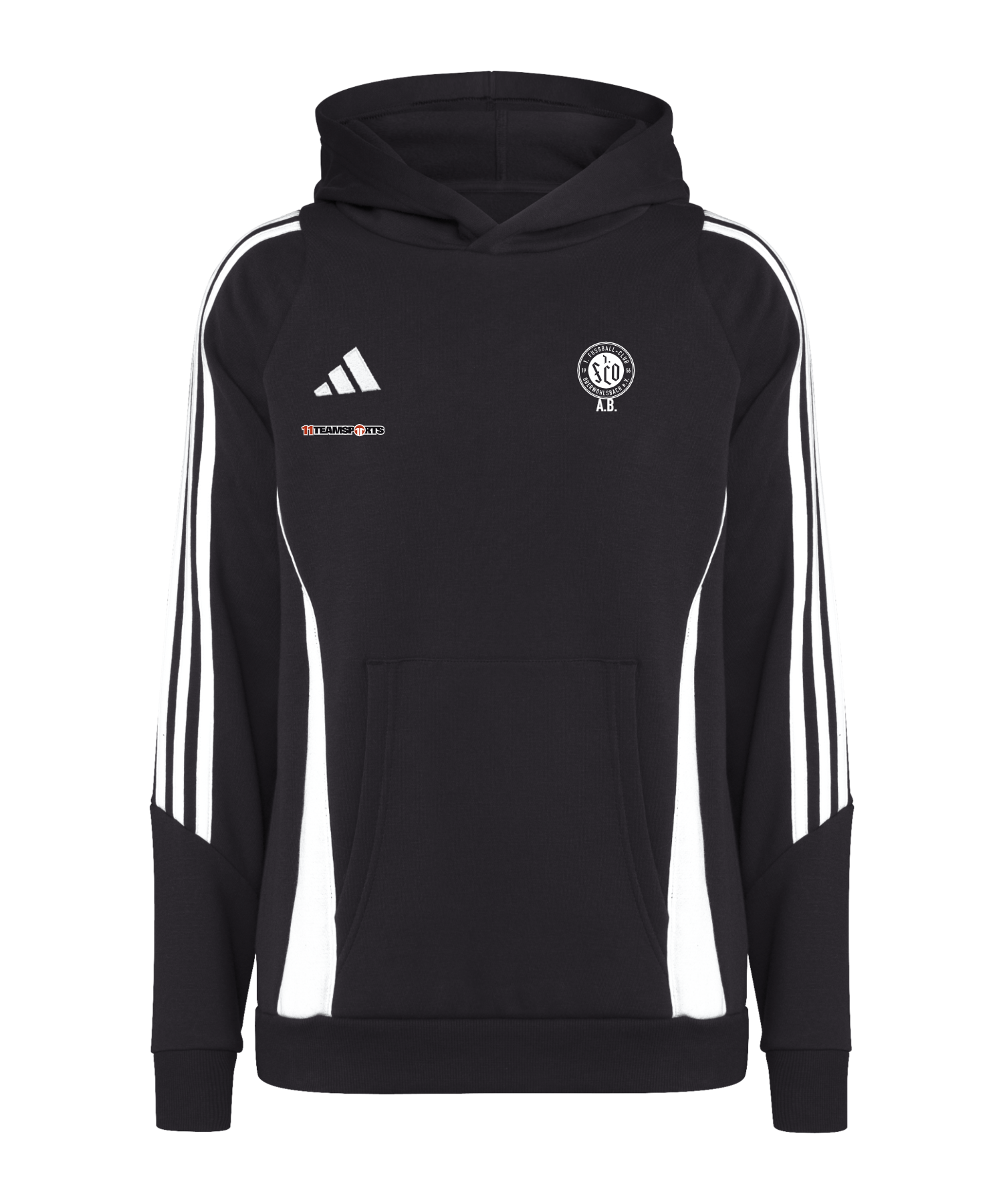 adidas Tiro 24 Hoody Kids Schwarz Weiss