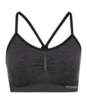 Hummel CI Seamless Scrunch Sport-BH Damen Schwarz F2508 - schwarz