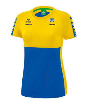 Erima Six Wings T-Shirt Damen Blau Gelb