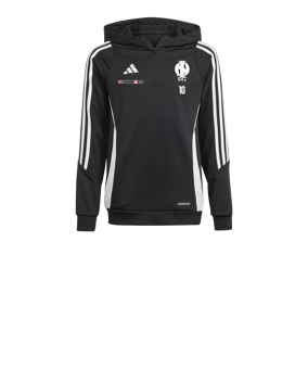 adidas Tiro 24 Hoody Kids Schwarz Weiss