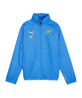 PUMA teamGOAL Allwetterjacke Kids Blau Weiss F02