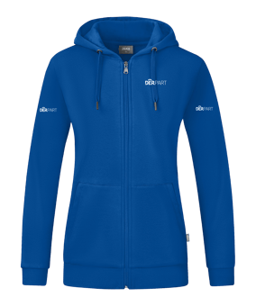 JAKO Organic Kapuzenjacke Damen Blau F400