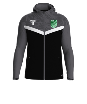 JAKO Iconic Kapuzenjacke Schwarz F801