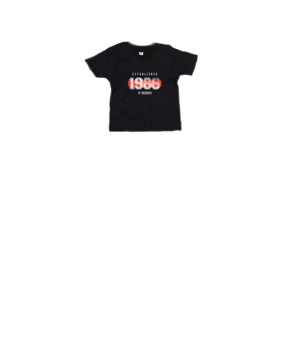 Merch Baby T-Shirt Black  | #established