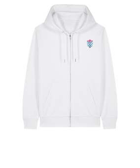 11tsmerch Merch Connector 2.0 Zip Sweatjacke Weiß | #established