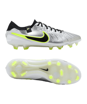 Nike Tiempo Legend X Elite FG Mad Voltage Silber Schwarz F001 - silber