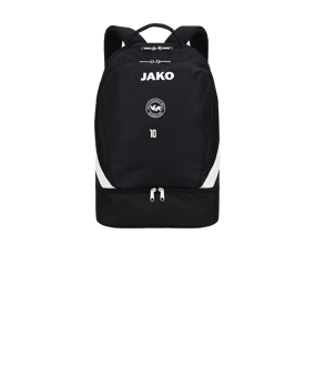 JAKO Iconic Rucksack mit Bodenfach Schwarz F800