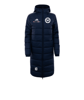 adidas Tiro 24 Long Coachjacke Blau Weiss