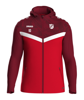 JAKO Iconic Kapuzenjacke Kids Rot F103
