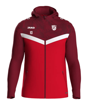 JAKO Iconic Kapuzenjacke Kids Rot F103