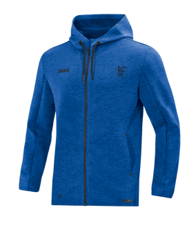 JAKO Premium Basic Kapuzenjacke Blau F04