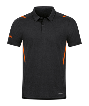 JAKO Challenge Polo Orange F506 - schwarz