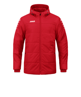 JAKO Team Coach Kapuzenjacke Rot F100