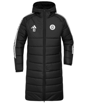 adidas Tiro 24 Long Coachjacke Schwarz Weiss