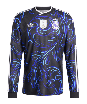 adidas AFA Argentinien Authentic Trikot Langarm Away WM 2026 Schwarz - schwarz