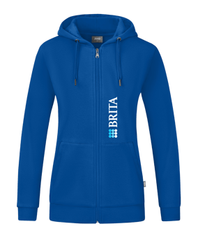 JAKO Organic Kapuzenjacke Damen Blau F400