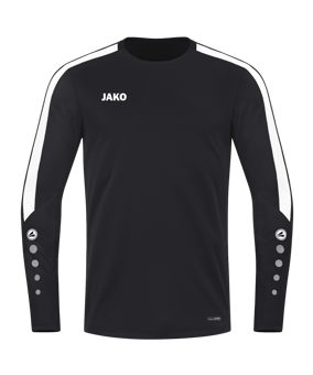 JAKO Power Sweatshirt Kids Schwarz Weiss F800 - schwarz