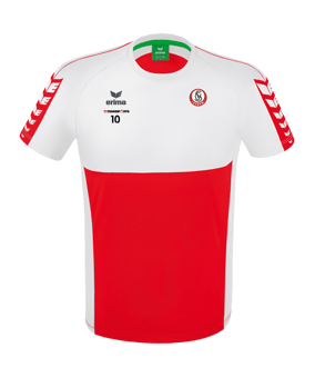 Erima Six Wings T-Shirt Rot Weiss