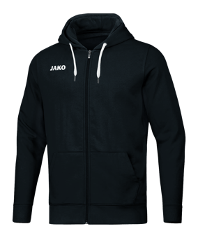 JAKO Base Kapuzenjacke Schwarz F08 - schwarz