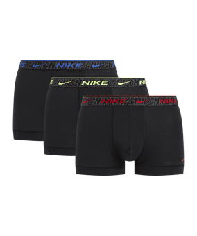 Nike Cotton Trunk 3er Pack Boxershort Schwarz FJV7 - schwarz