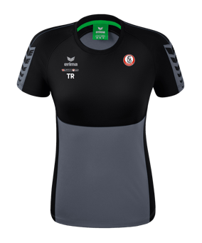 Erima Six Wings T-Shirt Damen Grau Schwarz