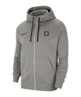 Nike Park 20 Fleece Kapuzenjacke Grau Schwarz F063