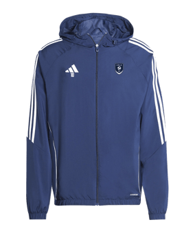Veste coupe-vent adidas Tiro 24 enfants bleue blanche