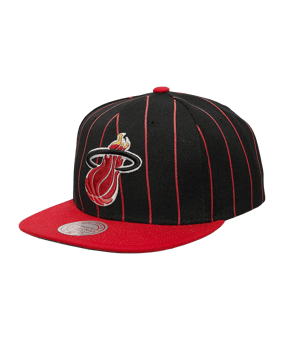 Mitchell and Ness NBA Miami Heat Patch Snapback Cap Schwarz - schwarz