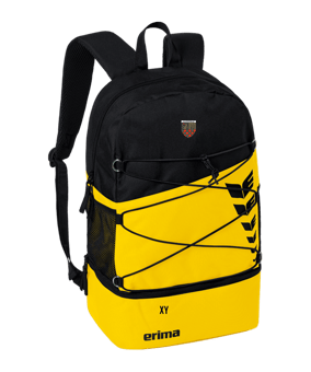 Erima Six Wings Rucksack mit Bodenfach Gelb Schwarz